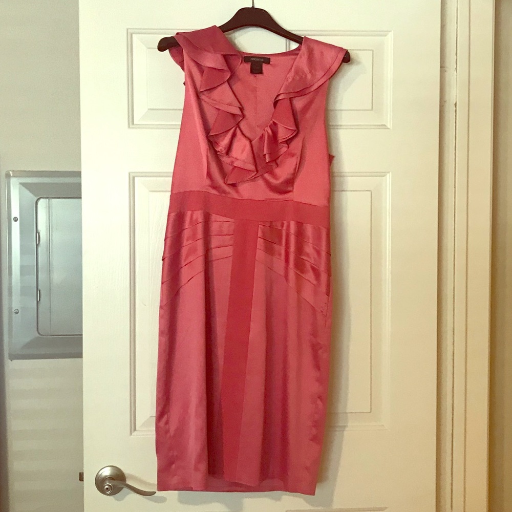Pink satin dress